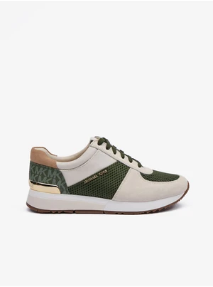 Green-Beige Women's Suede Sneakers Michael Kors A - Women