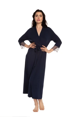 Effetto Woman's Housecoat 03158 Navy Blue