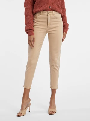 Orsay Beige Women's Shortened Slim Fit Jeans - Women