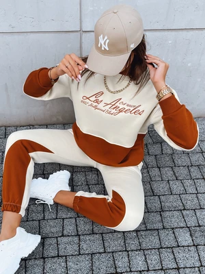 LOS ANGELES ladies tracksuit cream Dstreet