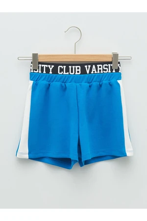 LC Waikiki Girls' Shorts with an Elastic Printed Waist