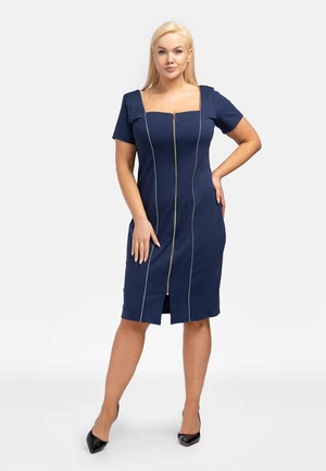 Karko Woman's Dress SC132 Navy Blue