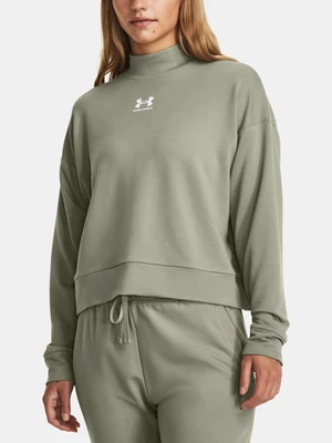 Under Armour Sweatshirt UA Rival Terry Mock Crew-GRN - Women