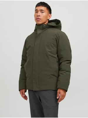 Khaki pánská zimní bunda Jack & Jones Keen