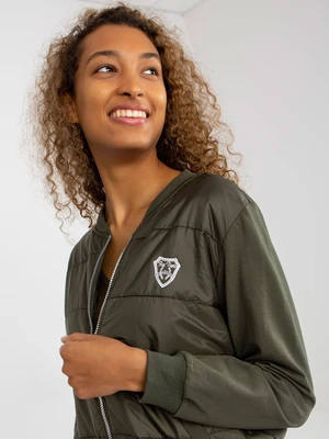 RUE PARIS khaki bomber jacket with quilting