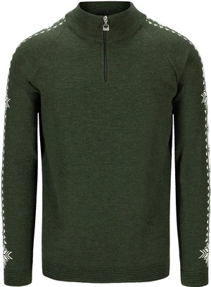 Dale of Norway Geilo Mens Merino Wool Sweater Dark Green/Off White M Jersey Camiseta de esquí / Sudadera con capucha