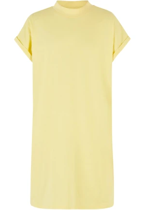 Turtle Extended Shoulder Dress for Girls - Yellow