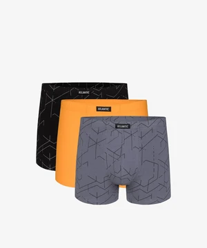 Man Boxers ATLANTIC 3Pack - black/yellow/gray