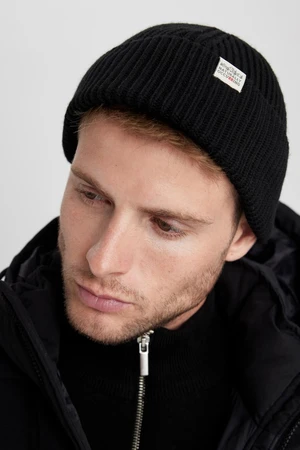 DEFACTO Men's Woven Labeled Beret