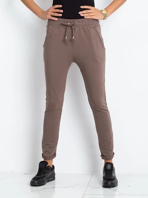 Brown cotton sweatpants