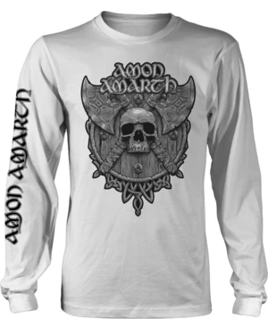 Amon Amarth Tricou Grey Skull White XL