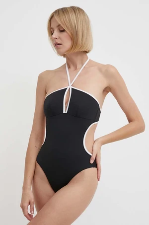 Jednodílné plavky Max Mara Beachwear černá barva, měkký košík, 2416831279600