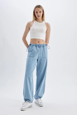 DEFACTO Parachute Cargo High Waist Long Soft Jean Pants