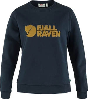 Fjällräven Logo Sweater W Dark Navy/Chestnut L Sudadera con capucha para exteriores