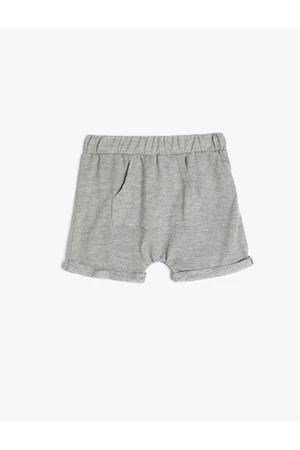 Koton Baby Kangaroo Pocket Shorts Elastic Waist