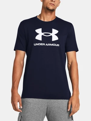 Under Armour Tričko UA SPORTSTYLE LOGO UPDATE SS-BLU - Pánské