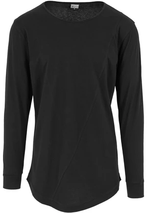 Long Shaped Fashion L/S T-Shirt Black