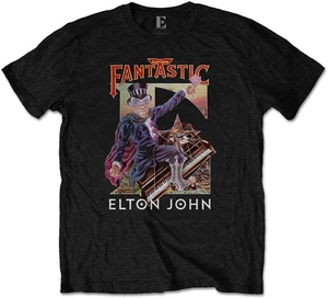 Elton John Camiseta de manga corta Captain Fantastic Unisex Black M