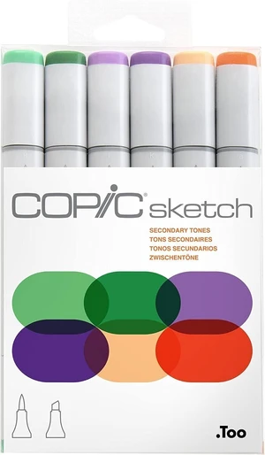 Copic Sketch Cartuccia d'inchiostro Secondary Tones 6 pezzi