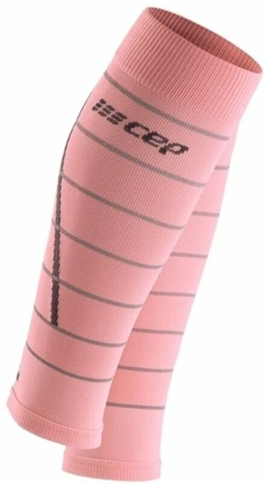 CEP WS401Z Compression Calf Sleeves Reflective Light Pink IV Rękawy na łydki dla biegaczy