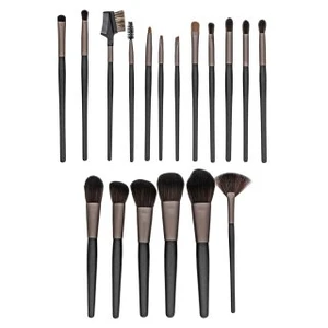 MIMO Makeup Brush Set Black 18 Pcs sada štětců