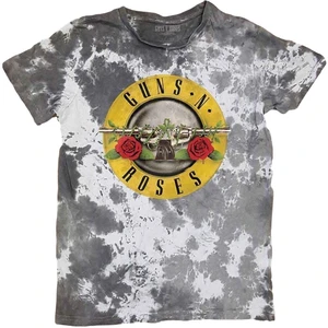 Guns N' Roses Camiseta de manga corta Classic Logo Unisex Dip-Dye on White M