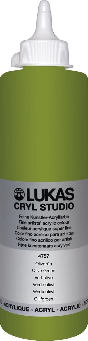 Lukas Cryl Studio Plastic Bottle Akril festék Olive Green 500 ml 1 db