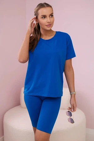 Set top+leggings cornflower blue