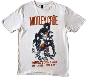 Motley Crue Tričko World Tour Vintage Unisex White S