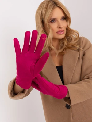 Fuchsia Smooth Winter Gloves