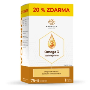 APOROSA Omega 3 rybí olej forte 75 + 15 kapslí