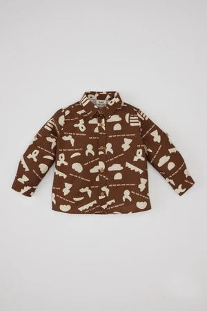 DEFACTO Baby Boy Twill Long Sleeve Patterned Shirt