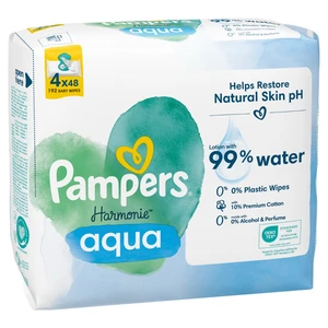 Pampers Harmonie Aqua vlhčené ubrousky 4x48 ks