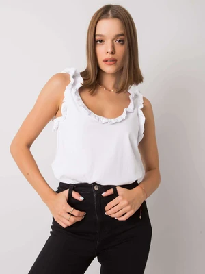 RUE PARIS White Cotton Top