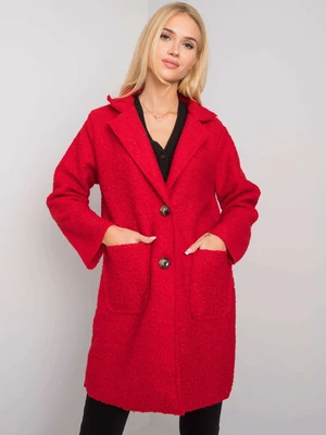 OH BELLA Red bouclé coat