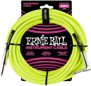 Ernie Ball P06080-EB 3 m Droit - Angle Câble d'instrument