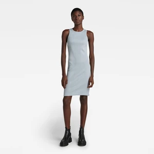 G-STAR Šaty - Engineered rib tank dress modré