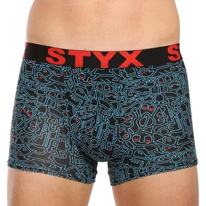 Pánské boxerky Styx art sportovní guma doodle