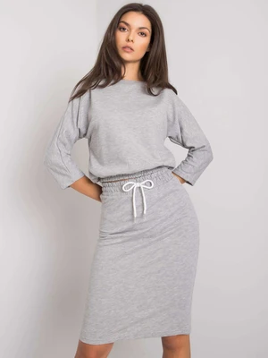 Grey two-piece set made of cotton