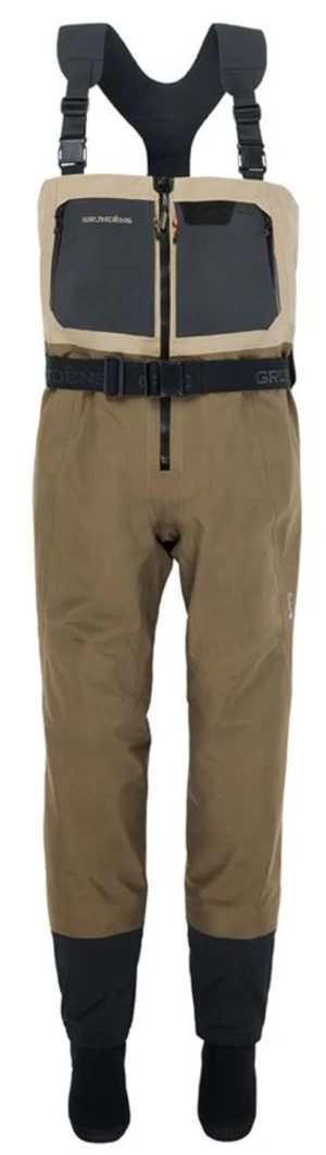 Grundéns prsačky men´s boundary zip stockingfoot wader stone/otter - xl king 46-47