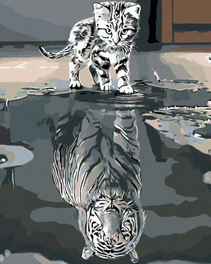 Zuty Pintura de diamantes Gatito o tigre