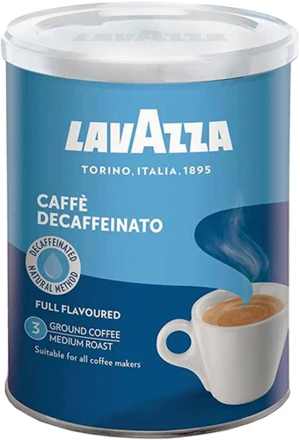 LAVAZZA Decaffeinato mletá káva (bez kofeinu) - dóza 250 g