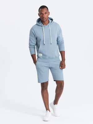 Ombre Men's sweatshirt set kangaroo sweatshirt + shorts