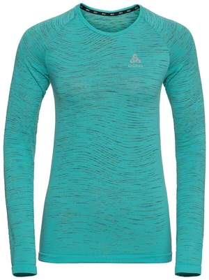 Odlo Blackcomb Ceramicool T-Shirt Jaded/Space Dye Chemise de course à manches longues