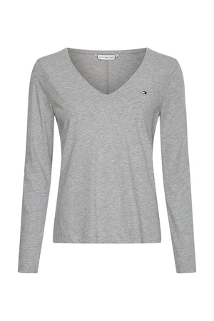 Tommy Hilfiger Top - REGULAR CLASSIC V-NK TOP LS grey