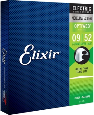 Elixir Optiweb 19007 Super Light 7-String Cordes pour guitares électriques