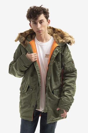 Bunda Alpha Industries N3B VF 59 103141 01 pánska, zelená farba, zimná