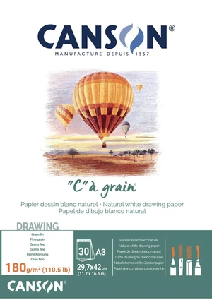 Canson Pad Càgrain A3 180 g White Carnet de croquis