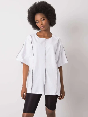 Women's white cotton blouse RUE PARIS