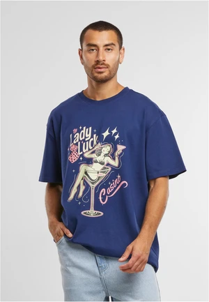 Men's T-shirt Lady Luck Oversize dark blue